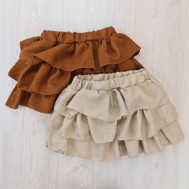 Beige or Camel Ruffled skirt