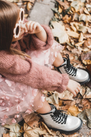 Silver glitter boots