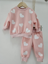 Hartjes Joggingpak Meisjes - roze