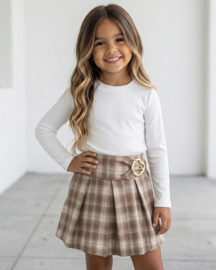 Classic Check Dress - wit 