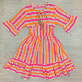 Pink & orange dress