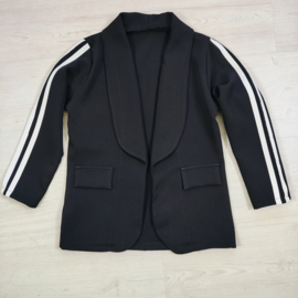 Sport Stripe Chic Blazer - zwart