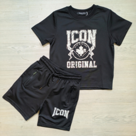 Icon flags set - zwart