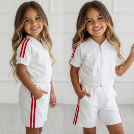 Varsity Stripe Set - wit
