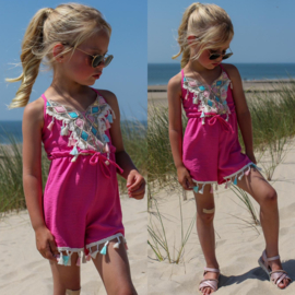 Spaghetti Ibiza jumpsuit - Fuchsia