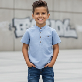Light blue shortsleeves boys blouse