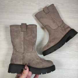 Western Chunky Boots - taupe