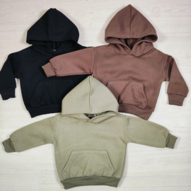Mini Street Style Basic Hoodie - bruin