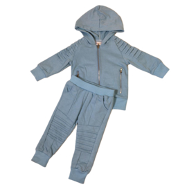 Little biker boy set - lichtblauw