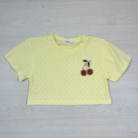 Cherry bling top - geel