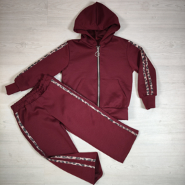 Leopard Track Set - bordeaux