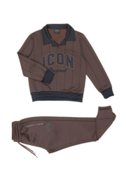 Icon varsity tracksuit - bruin (verzenddatum 9 okt)