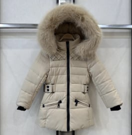 Quilted parka - camel