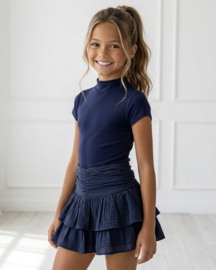 Sunset Ruffle Skirt - navy