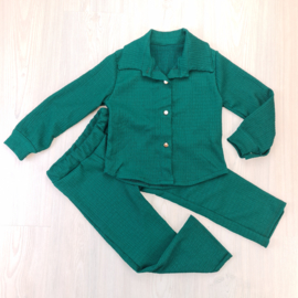 Green buttoned set