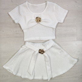 Rose Charm Girls Set - wit