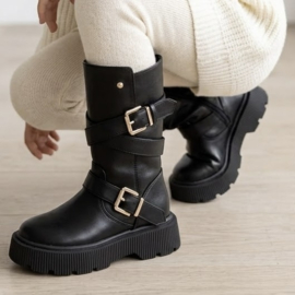 Urban Buckle Boots - zwart