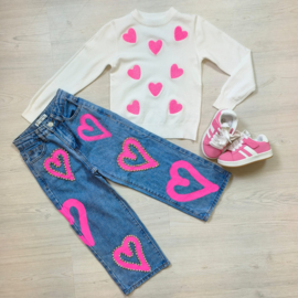 Bright pink heart top