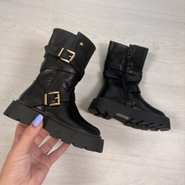 Urban Buckle Boots - zwart