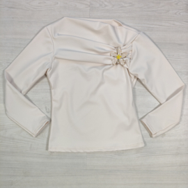 Flower Drape Top - beige