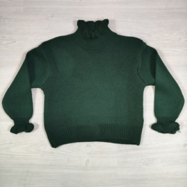 Fleur Ruffle Knit Sweater - groen