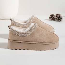 Cozy slides (twinning) - beige