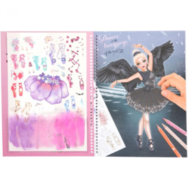 Create your TOPModel kleurboek met stickers BALLET