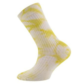 Tie dye rib socks - Yellow