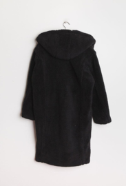 Black Hooded Teddy Coat