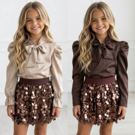 I love glitter skirt - bruin
