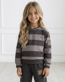 Bold Perfect Stripe Tracksuit - zwart/taupe