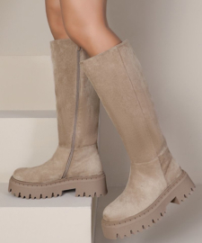 High boots - taupe
