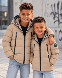 ICON Urban Zip Puffer Jacket - Beige