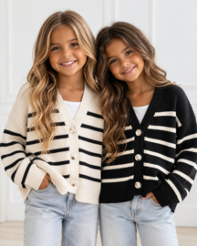 Striped Chic Knit Cardigan