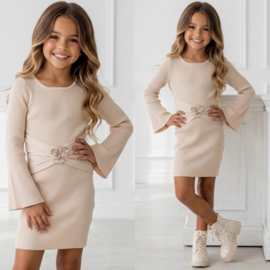 Chérie Bloom Dress - beige (verzenddatum 25 sep)