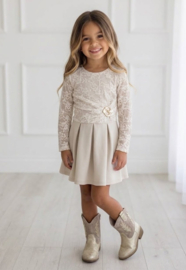 Lace Elegance Dress - beige