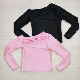 Chic One Shoulder Top - roze