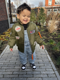 Patched bomber - groen