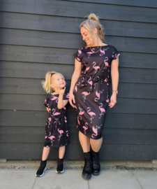 Black flamingo dress - Mommy & me