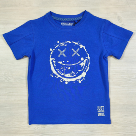 Blue graphic smile tee