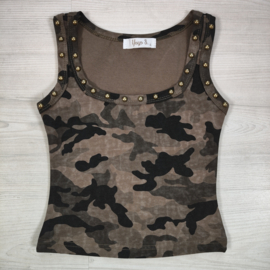 Your Studded Camo Tank Top