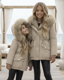 Girls winter parka - camel