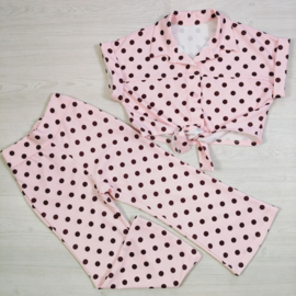 Girls Vintage Dot Set - roze