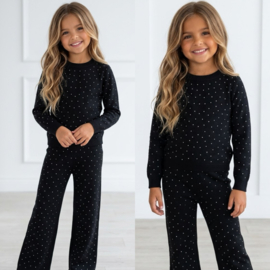 Shine All Day Knitted Set - zwart