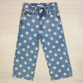 Girls Polka Dot Wide Leg Jeans