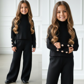 Your col & knit set - zwart