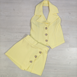 Sophisticated Skort Set - geel