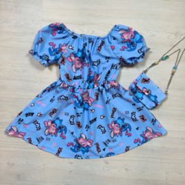 Stitch power dress - blauw