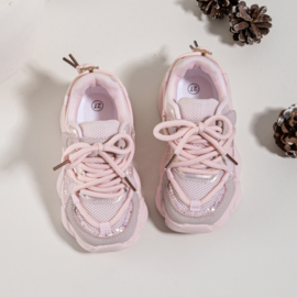 Glitter crush sneakers - roze