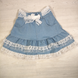Dreamy Denim Ruffle Skirt